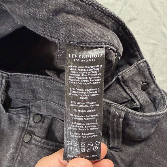 Liverpool Los Angeles Ankle Skinny 30/10 Black High Rise Stretch Jeans Casual - Picture 3 of 8